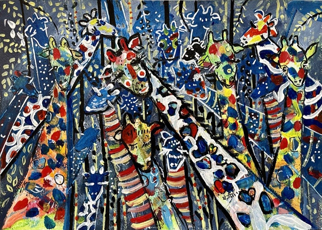 ART print GIRAFFE